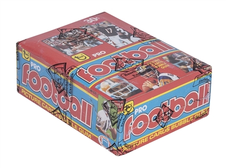 1981 Topps Football Unopened Wax Box (36 Packs, in 1979 Topps Wrappers) – BBCE Certified